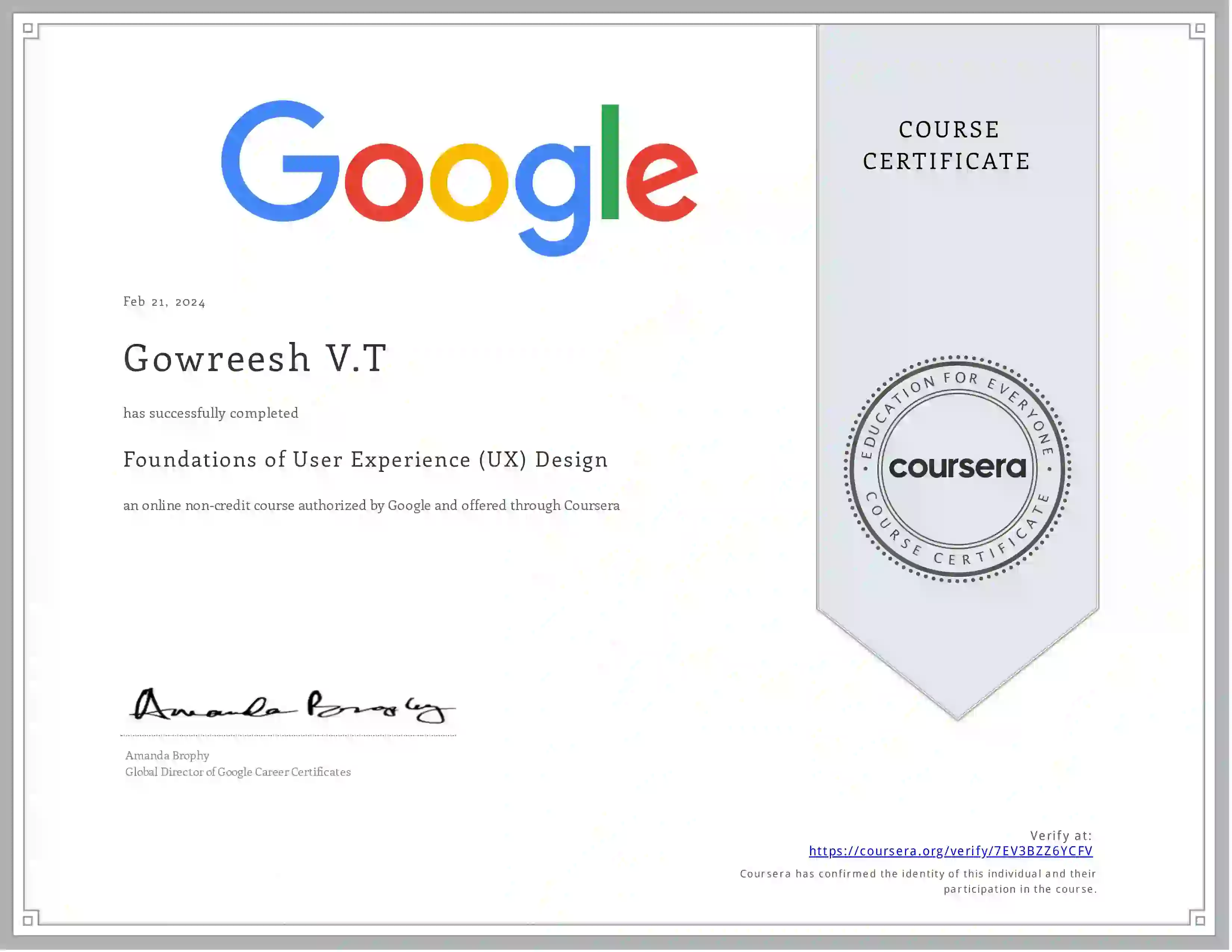 Google Certificate